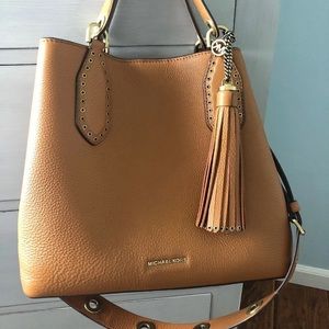 Michael Kors Large Brooklyn Bag in Acorn color.